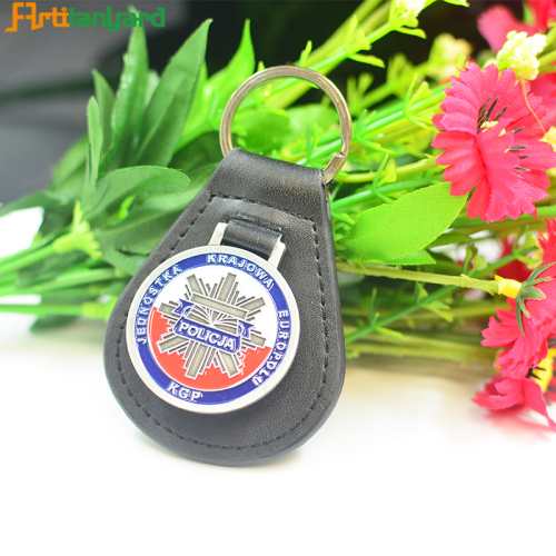 Customer Design Leather Keychain With Stamping
