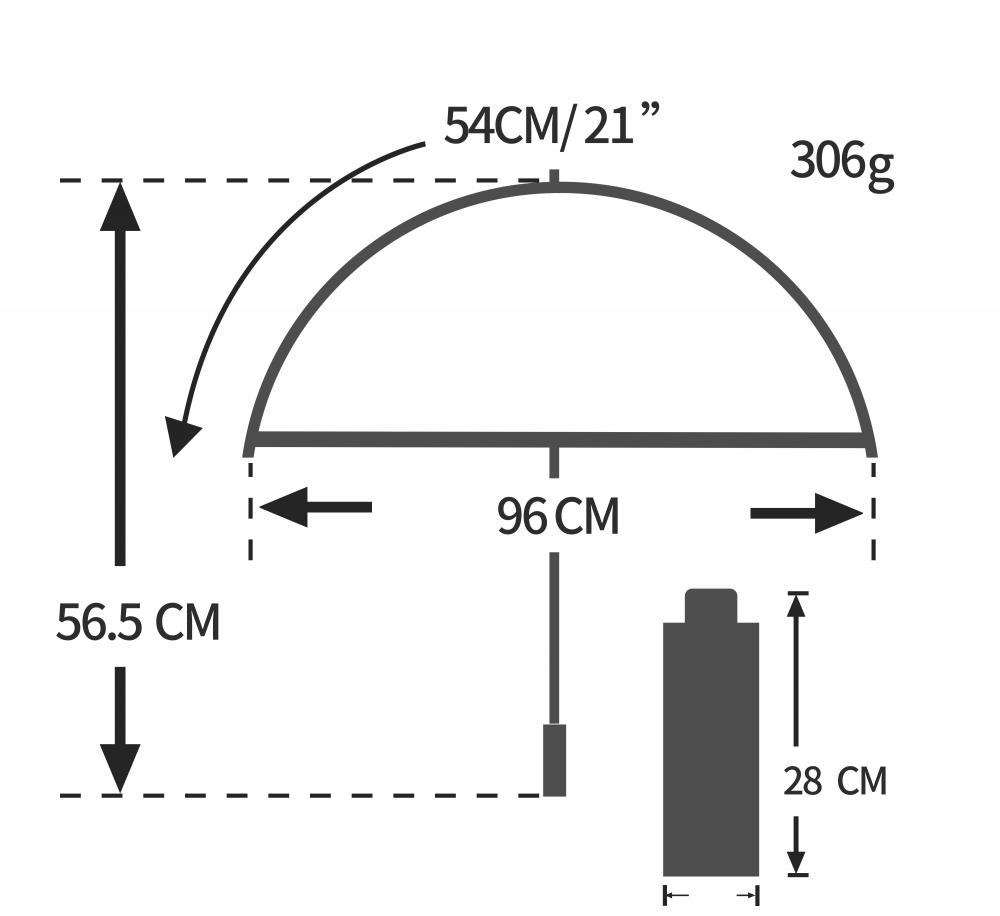folding umbrella Black spec.