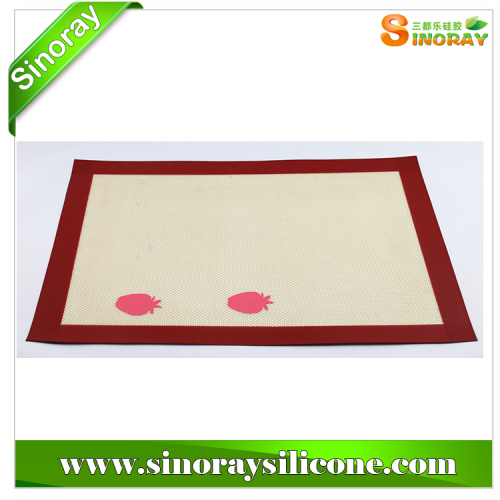 Heat resistant silicone baking oven mat