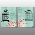 Billigt pris hög kvalitet Modern populära konst fågelbur 24X36in hem dekoration Print