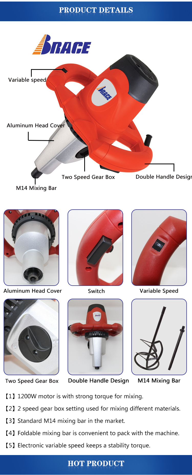 Plaster Mixers Specifications