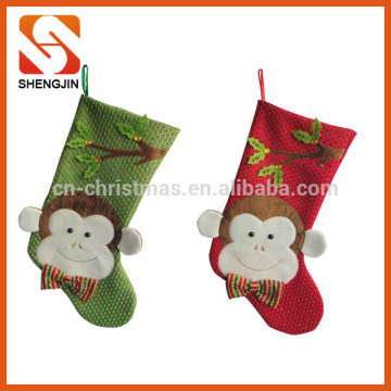 Hot sales lovely monkey christmas animal stocking