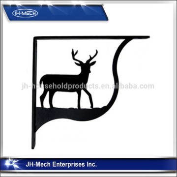 Deer Pattern Wrought Iron Wall Shelf Bracket