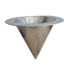 Flat Bottom Stainless Steel Wire Mesh Screen Temporary Cone Strainer