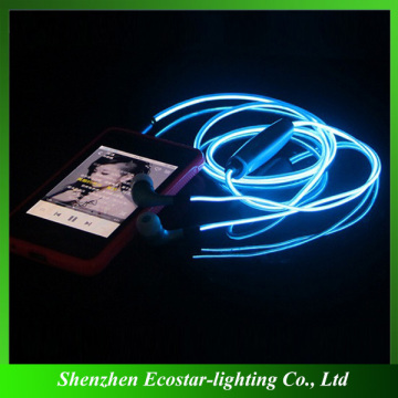 Cheap Glowing Earphone Wholesale EL Glowing Earphone