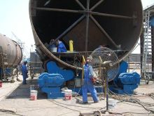 1200 Tons Conventional Fit-up Welding Tank Rotator For Construction Of Wind Towers
