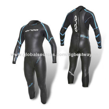 Full Wetsuit with YKK Zipper on Back and Zigzag Stitch on Arms/Cuffs