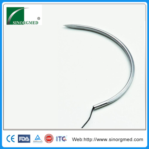 Suture Needle Curved with Absorbable and Non-absorbable Suture