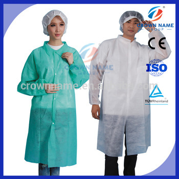 spun bonded Anti-static pp nonwoven lab coat