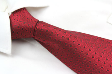 Red Square and Dots Design Tie