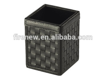 Square Faux Leather PU Pencil Pen Case