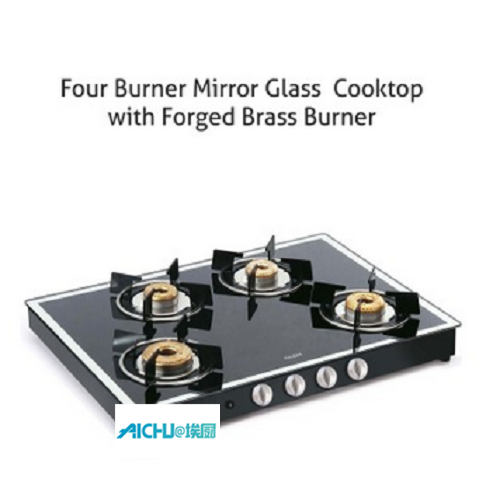 4 Burner Gas Burn Black Forged Burners