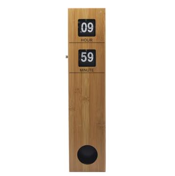 MK-TIME bamboo new retro flip wall clock pendulum wall clock
