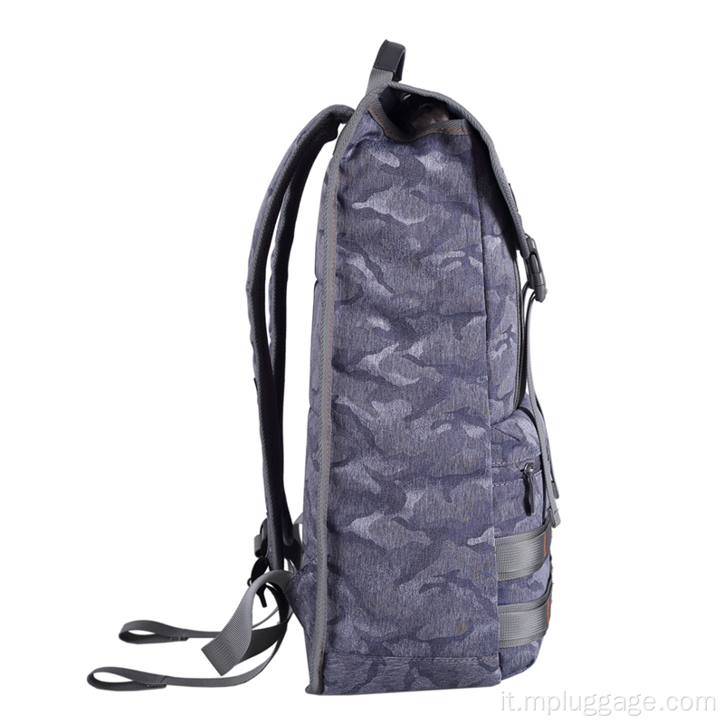 Custognizzazione del backpack per laptop casual a conchiglia camo