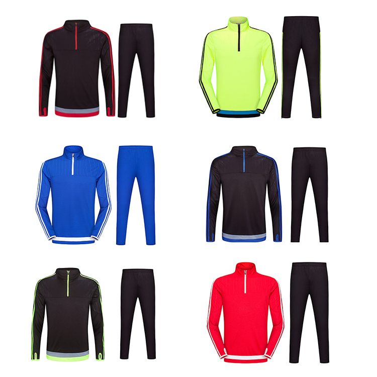 Wholesale Womens Soccer Sportswear Mens Football Tracksuit Slim Fit