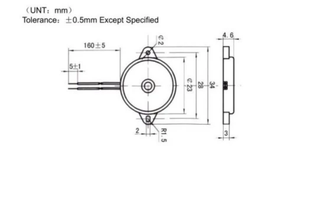 Miniature Piezo Buzzer with Leads