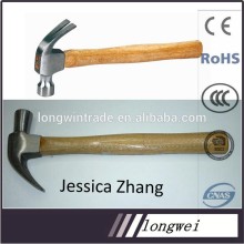 american type rip claw hammer with wood handle