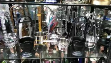 High class 3pcs/set shisha gold hookah basket Royal charcoal basket coal basket for chicha