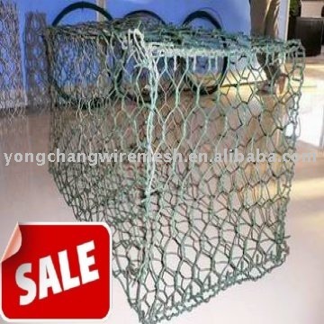 pvc coated gabion box ( green or grey)