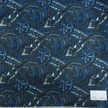 Tree Branches Blue/Brown Printed Lining