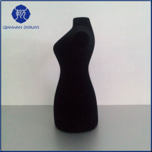 Professional upper body black velvet jewelry display stand mannequin wholesale