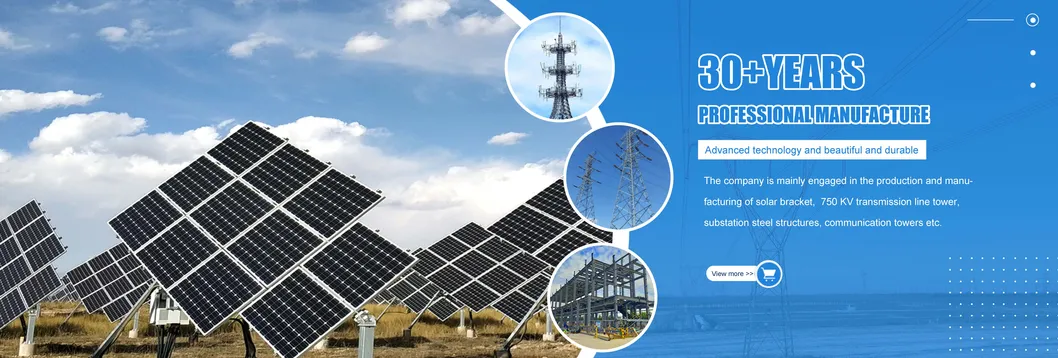 Ground Solar Energy Bracket PV Ground Mounting Structures System with Ground Screw