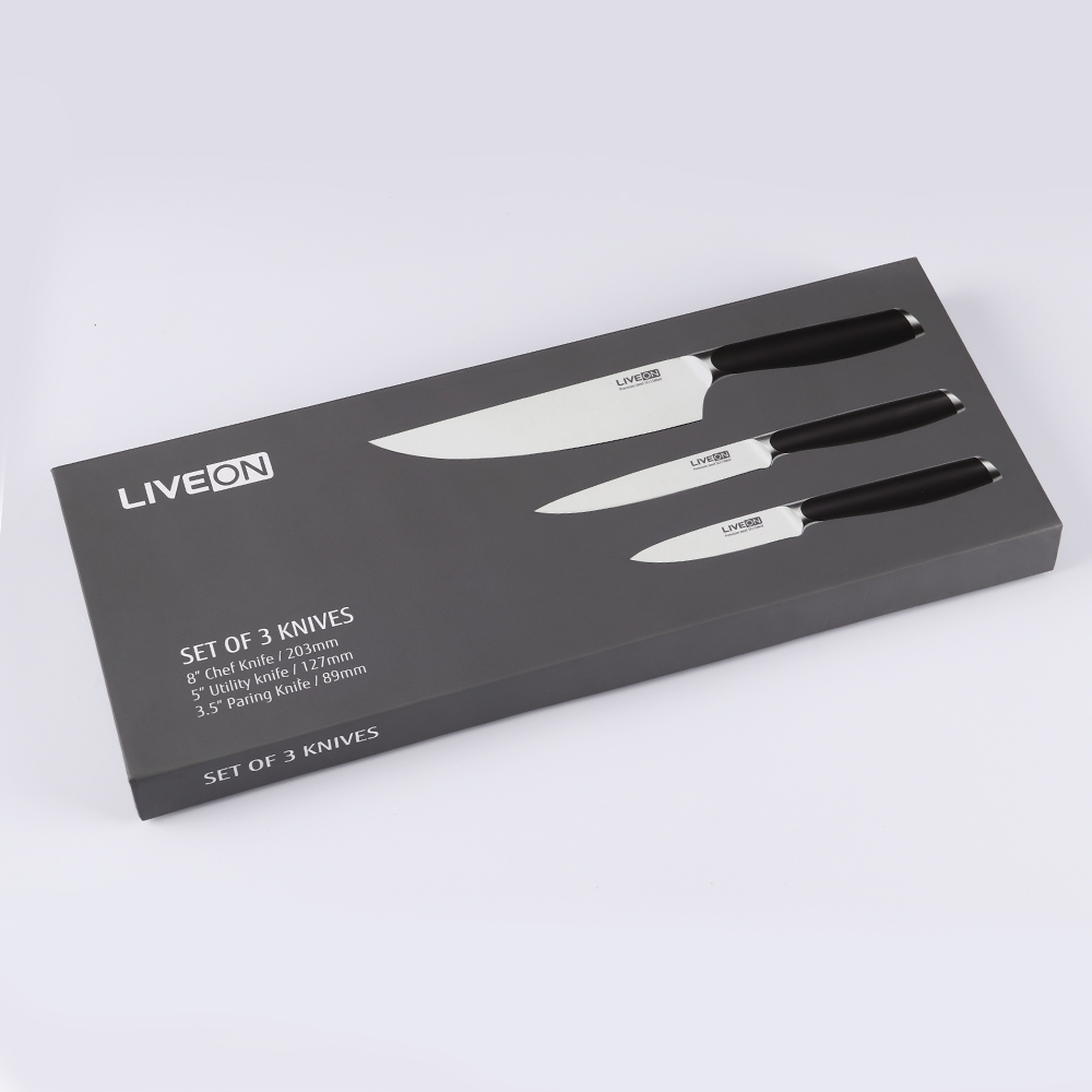 Cuchillo de cocina de 3 piezas con caja de regalo