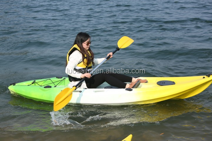 1 person sit on top single kayak with seat