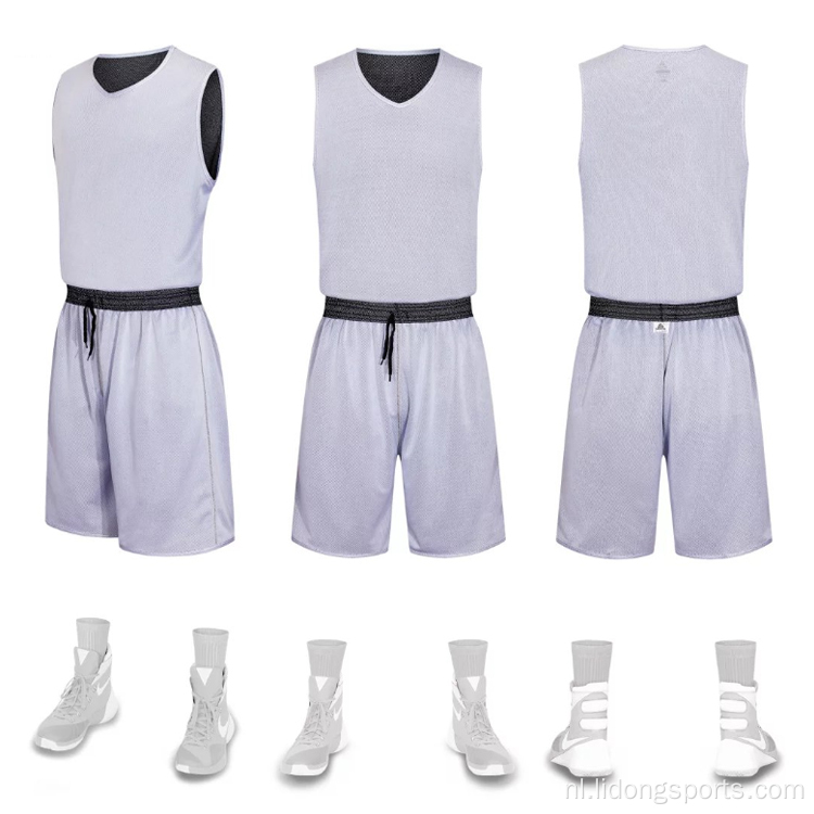 Groothandel nieuw omkeerbaar basketbaluniform