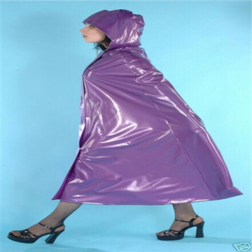 Size customized PVC adult raincape