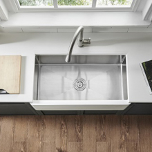 Apron Front Solid Surface White Kitchen Sinks for Washing