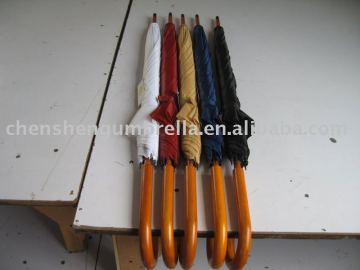 wooden stick manual umbrella
