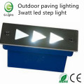 Pavimentação exterior iluminando 3watt etapa luz