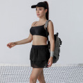 Tennis 2 Pieces Sports Bra And Shorts Skirt