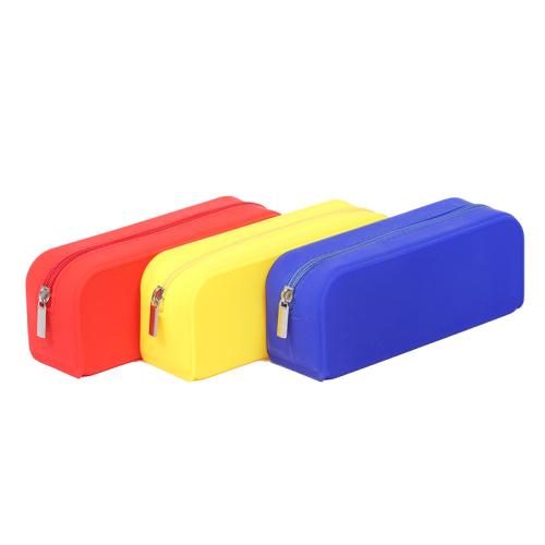 Silicone pen case Single zipper pen case Waterproof pen case Large capacity pen case for children