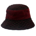 Bayanlar bordo-kırmızı Tuque yün kış şapka