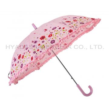 Parapluie Ouvert Sécurité pour Fille - Fleur Rose