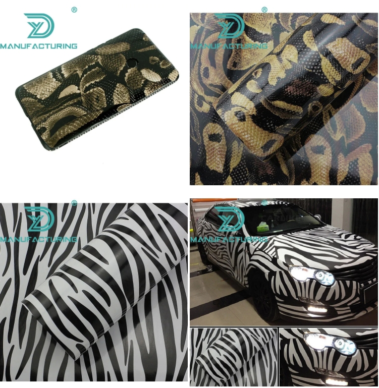 Motorcycle Sticker Accessories Waterproof Black Car Wrapping Film Stretchable Snake Skin Vinyl Wrap Film