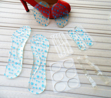 Self-Adhesive Clear Heel Cushion Inserts for High-Heeled Shoes