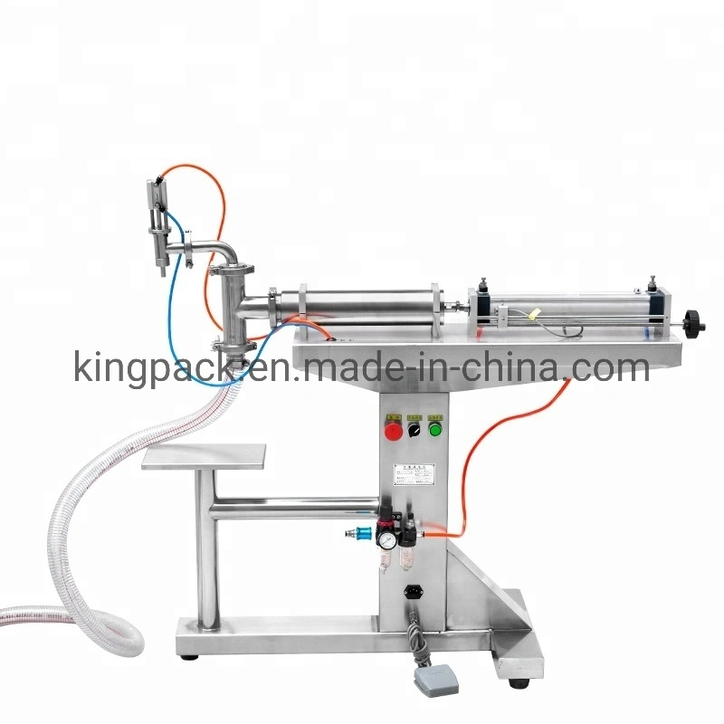 Horizontal Pneumatic Floor Liquid Filling Machine for Milk/Water/Juice