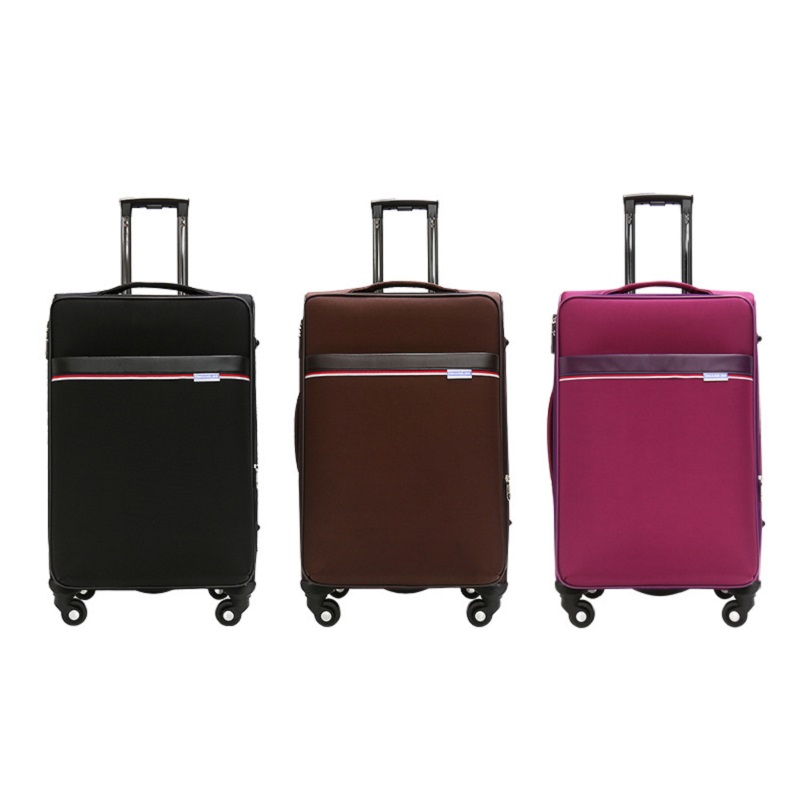 black brown trolley luggage