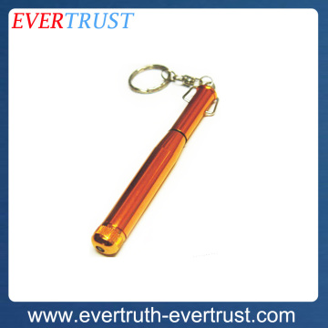 promotional custom led flashlight keychain with whistle