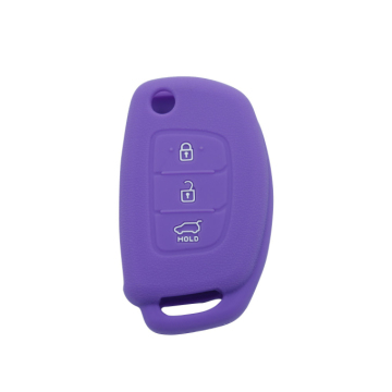 Hyundai silicon key case 3 buttons with logo