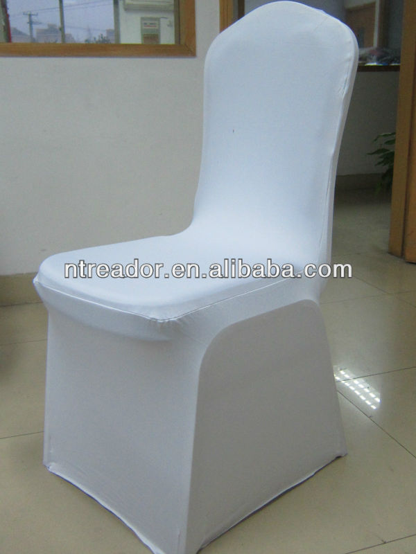 Wedding white spandex cheap chair covers organza chair sash