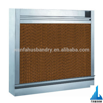 wall evaporative wet pad cooling system