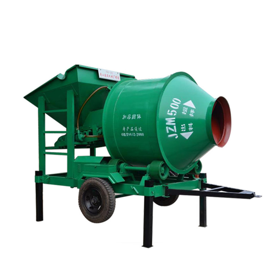 Electric rotating drum concrete mixer with fixing bucket