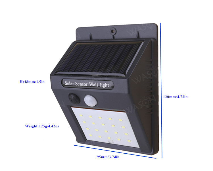 Markowe konkurencyjne cena 2 -letnia gwarancja hurtowa czujnik ruchu ogrodu LED Ściana światła IP65 Najjaśniejsze światła słoneczne na zewnątrz