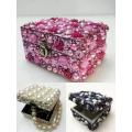 Caixa de madeira de armazenamento de jóias caixa de suporte feminina de caixa feminina