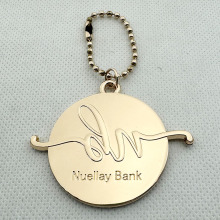 Custom Embossed Metal Round Logo Tags for Handbags: Personalized Metals Hang Tags