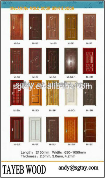 melamine door skin/laminated door panel